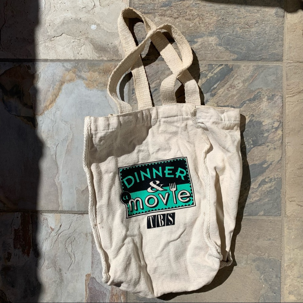 Dinner & a movie tote bag